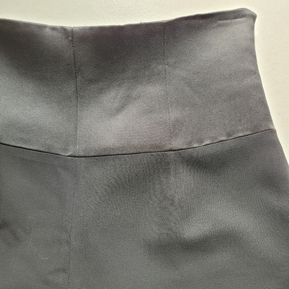 SM Ron Leal Black Wool Wide Leg Pants High Waist Made in Canada - Picture 8 of 12